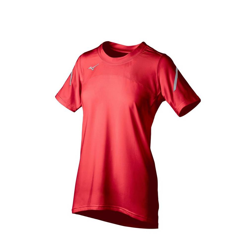 Mizuno Women's Techno VII Short Sleeve Jersey Red (440682-UCF)